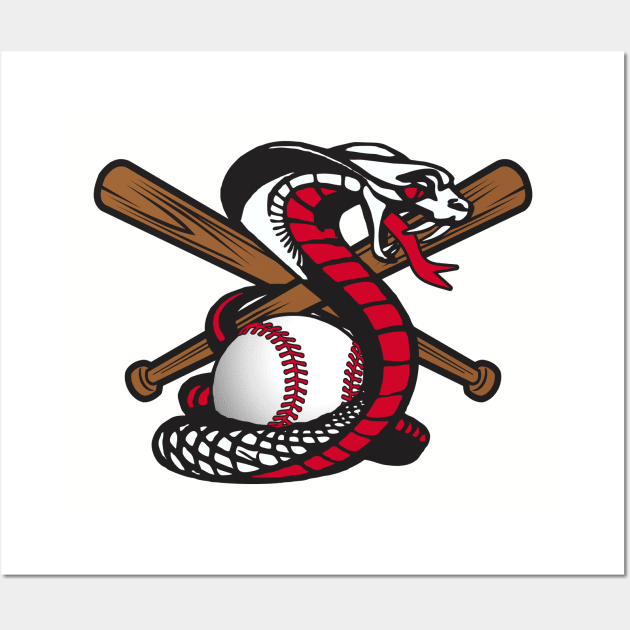 Cobras Baseball logo Wall Art by DavesTees